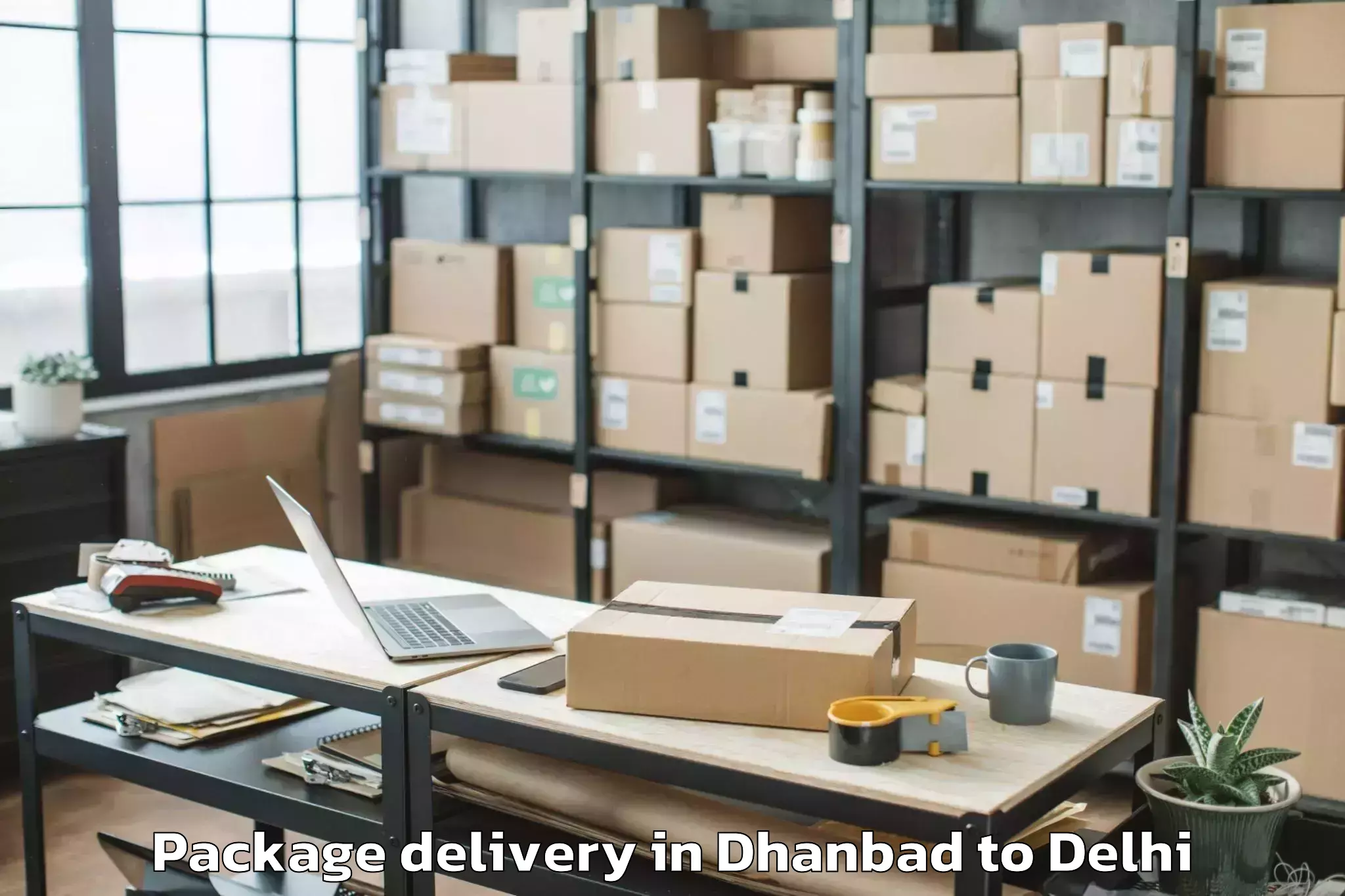 Trusted Dhanbad to Okhla Industrial Estate Okhla Package Delivery